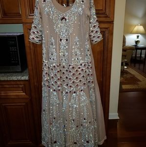 Indian Wedding Gown with 2 Dupattas